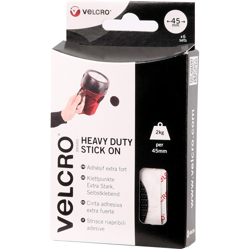 VELCRO® HEAVY DUTY ADHESIVO 50mm X 100mm (2u.) - NEGRO