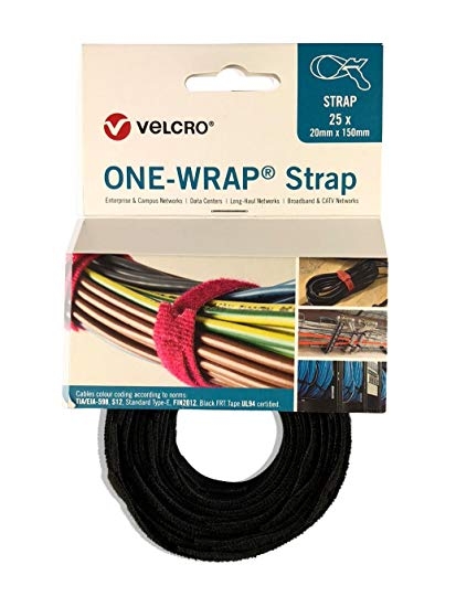 VELCRO® ONE-WRAP ROLLO 25 BRIDAS 20X200mm - BLANCO