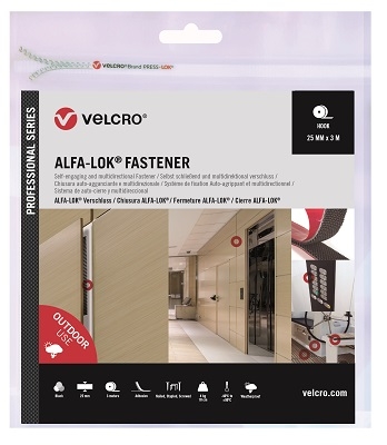 VELCRO® CINTA ADHESIVA ALFA-LOK® 25mm X 3mt   (SIMIL DUAL-LOCK)