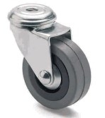 ARSA 22602 RUEDA Ø40mm GIRAT PASADOR GOMA GRIS