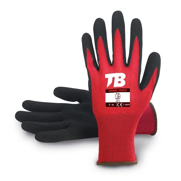 GUANTE NYLON ROJO REC. NITRILO (T - 6 / 11) (700RMF TOUCH)