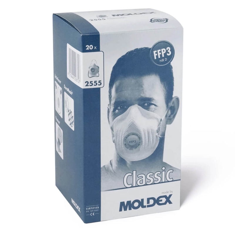 MOLDEX CAJA 20 UDES MASCARILLAS DESECHABLE 2555 FFP3 C/VALVULA*