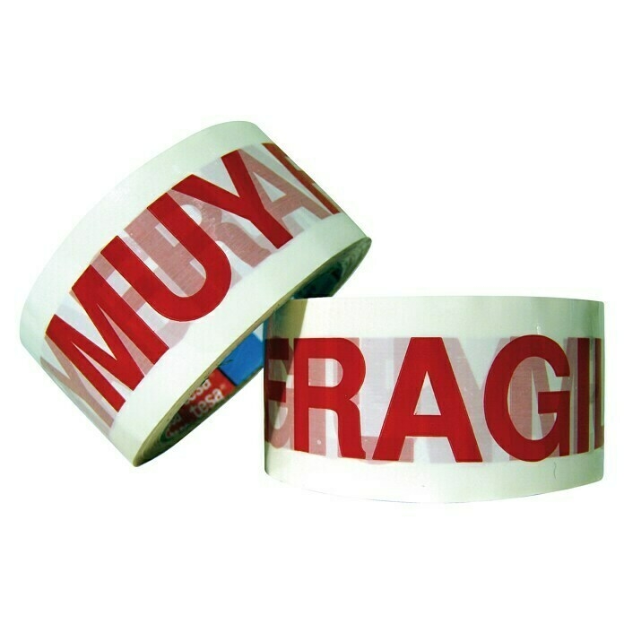 CONTA ADHESIVA EMBALAR PP 66mt X 50mm TEXTO "FRAGIL"