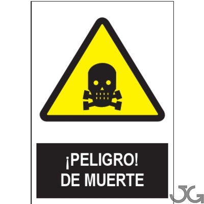 SEÑAL ADVERTENCIA PVC 297X210 PELIGRO DE