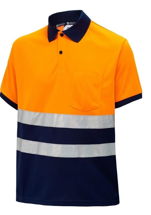            POLO M/CORTA AV NARANJA/MARIN