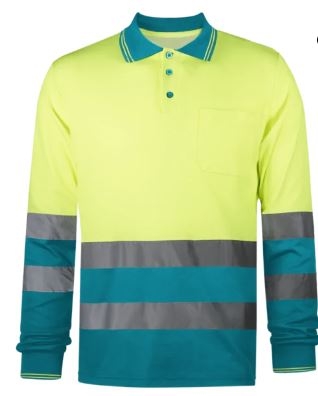            POLO M/LARGA AV AMARILLO/TURQ