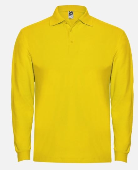 POLO MANGA LARGA ALGODON AMARILLO (6635 