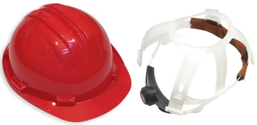 CASCO ROJO  HDPE SIN VENT RULETA (5RG)