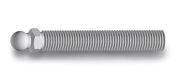 CAÑA ROSCADA CON ROTULA M-16X125 ZINCADA