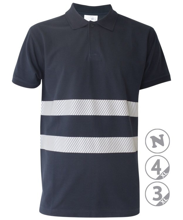 POLO MANGA CORTA ALGODÓN MARINO REFLEX (