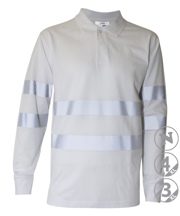POLO MANGA LARGA ALGODÓN BLANCO REFLEX (