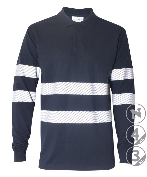 POLO MANGA LARGA ALGODÓN MARINO REFLEX (