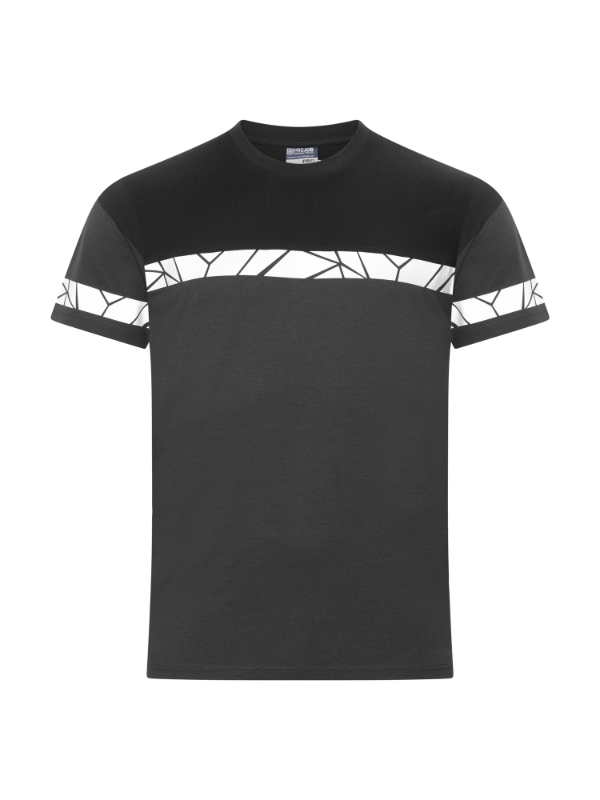CAMISETA MANGA CORTA MEZCLA GRIS/NEGRO R