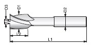 AVELLANADOR DIN 373 HSSE Ø10x5,3 (M5)