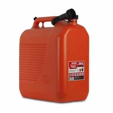 BIDON NARANJA 30L CON CANULA TRASV.LIQ CARBUR. 400X237X464mm