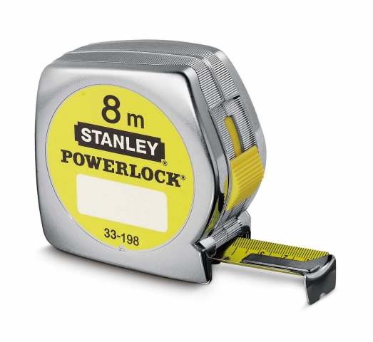 0-33-198-6 FLEXOMETRO POWERLOCK 8mt CARCASA ABS CROMADA