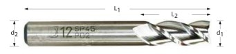 FRESA FRONTAL 3C M/CIL S/C HSS SINTERIZADO Ø6x13/57mm