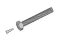 CAÑA ROSCADA C/ROTULA M-10X100 ZINCADA