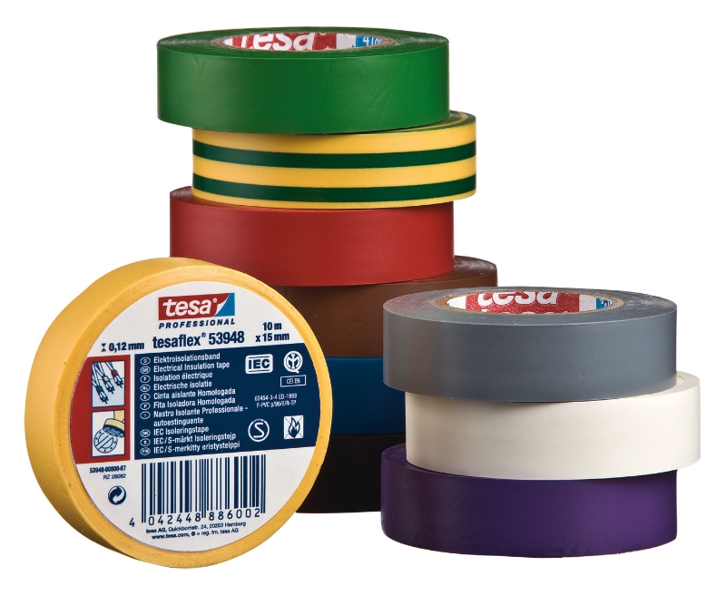 CINTA ADHESIVA AISLANTE AMARILLA PVC 20mt X 19mm