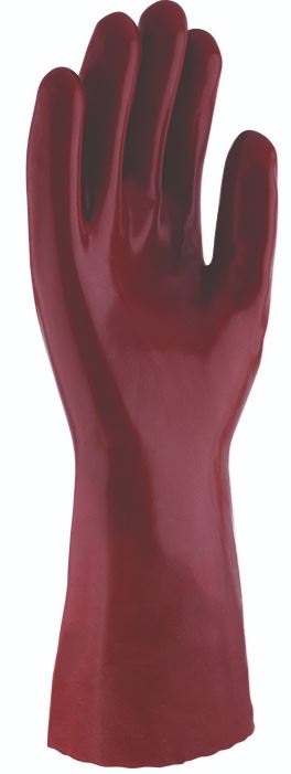 GUANTE PVC ROJO 40 cms M (T-8) (SP-14)