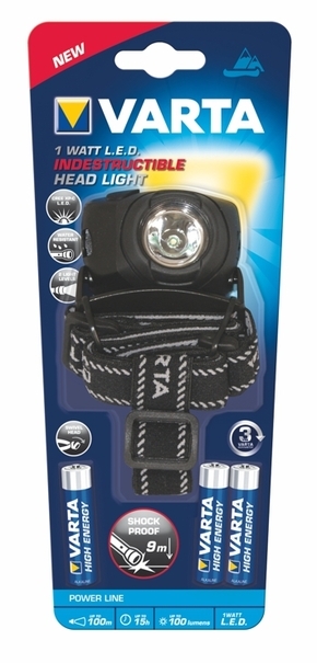 LINTERNA MINERO FOCO FRONTAL 1 LED 1W 100 LUMENS +3 AAA-LR03