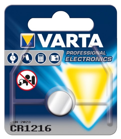 PILA DE BOTON LITIO CR-1216 3V (BLISTER 1 UNIDAD)