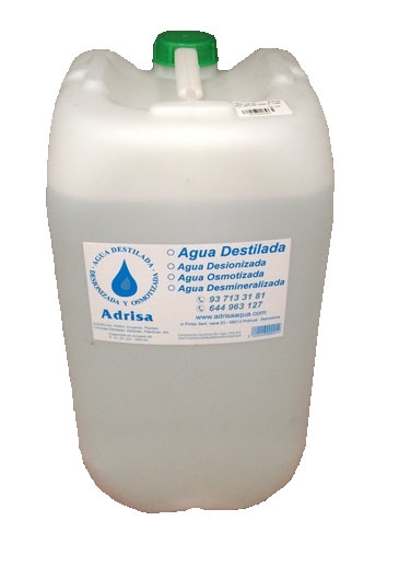 Agua destilada desmineralizada (bidón 25L)
