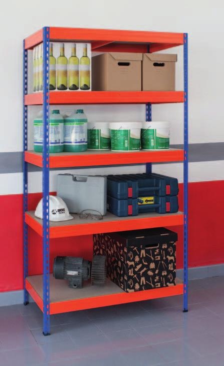 KIT ESTANTERIA STABIL 100/50 300KG 1920x1000x50mm NARANJA/AZUL