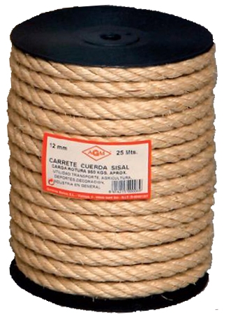 CUERDA SISAL/PITA Ø12mm CARRETE 25 METROS