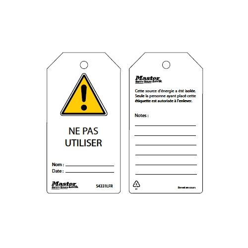 ETIQUETA DE BLOQUEO "NO UTILIZAR"  (PAQU