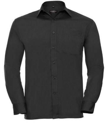 CAMISA POPELIN NEGRA M/L T-L (R-934M)