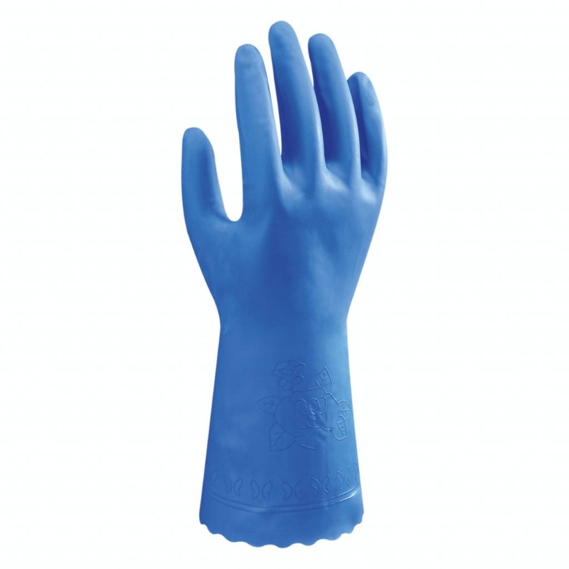 GUANTE PVC AZUL 30cm (SHOWA 160)