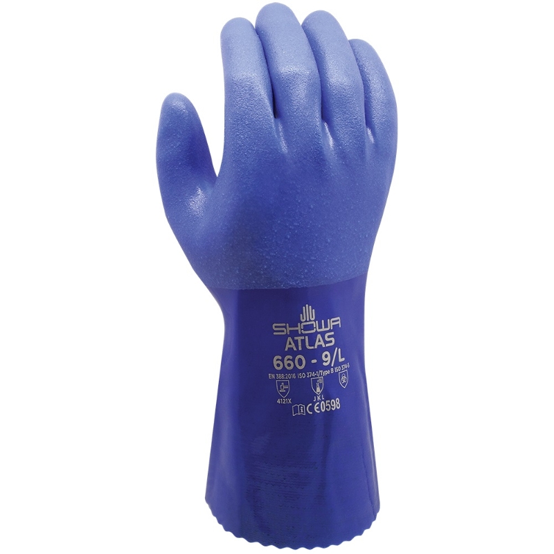 GUANTE PVC AZUL (SHOWA 660)