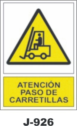 SENAL PVC 297X210 PASO DE CARRETILLA (J926)