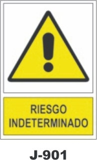 SENAL PVC 297X210 RIESGO INDETERMINADO (J901)